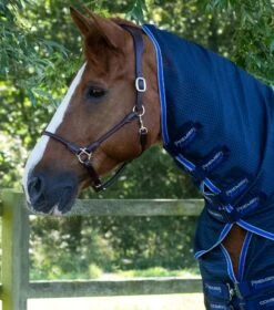 Combo Buster Waffle Horse Cooler Rug -Premier Equine Store Combo Buster Waffle Cooler Rug Navy 2
