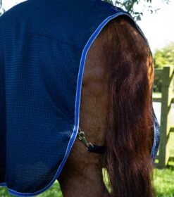 Combo Buster Waffle Horse Cooler Rug -Premier Equine Store Combo Buster Waffle Cooler Rug Navy 6