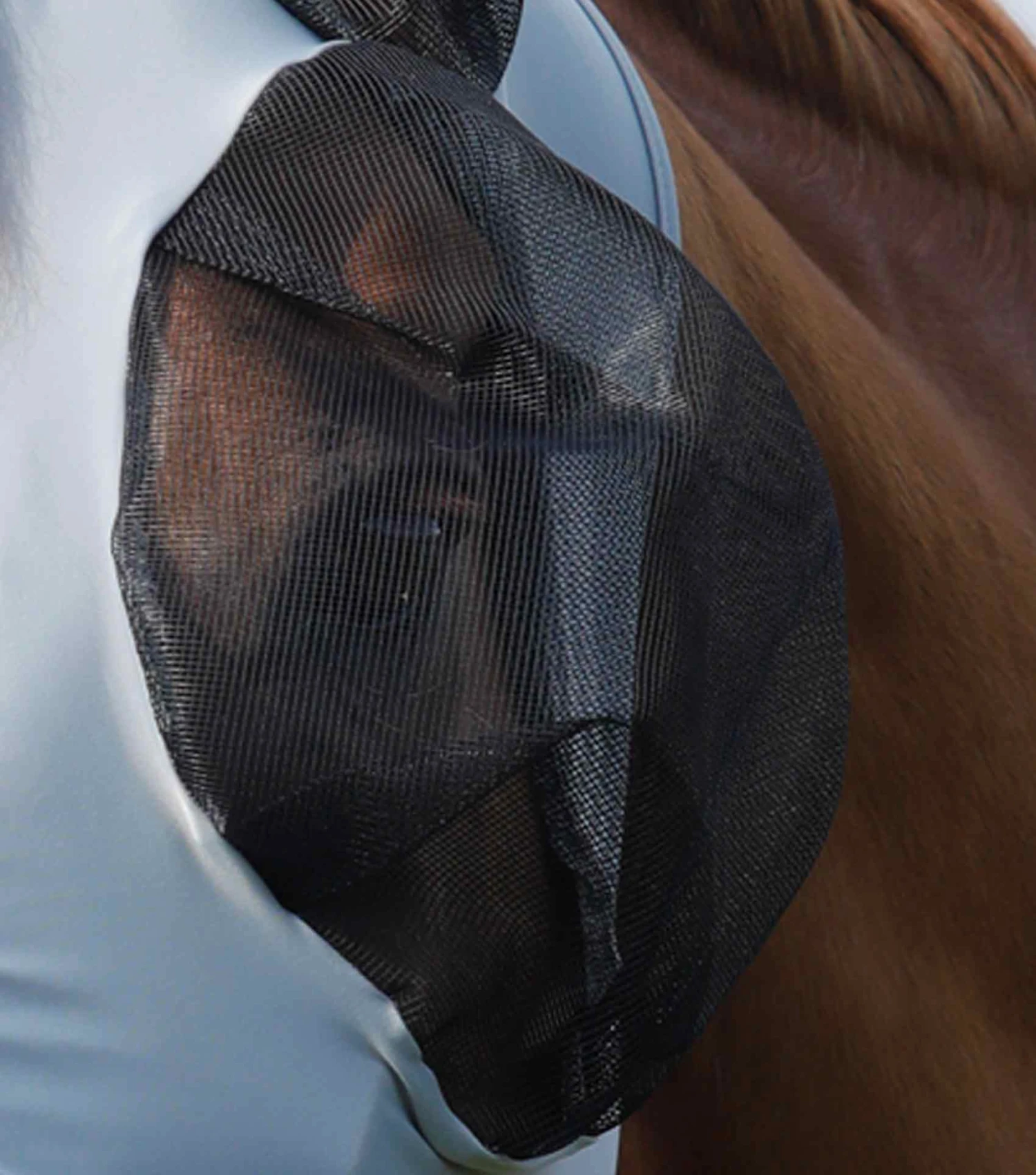Comfort Tech Lycra Fly Mask Comfort Tech Lycra Fly Mask -Premier Equine Store Comfort Tech Lycra Fly Mask Grey 3