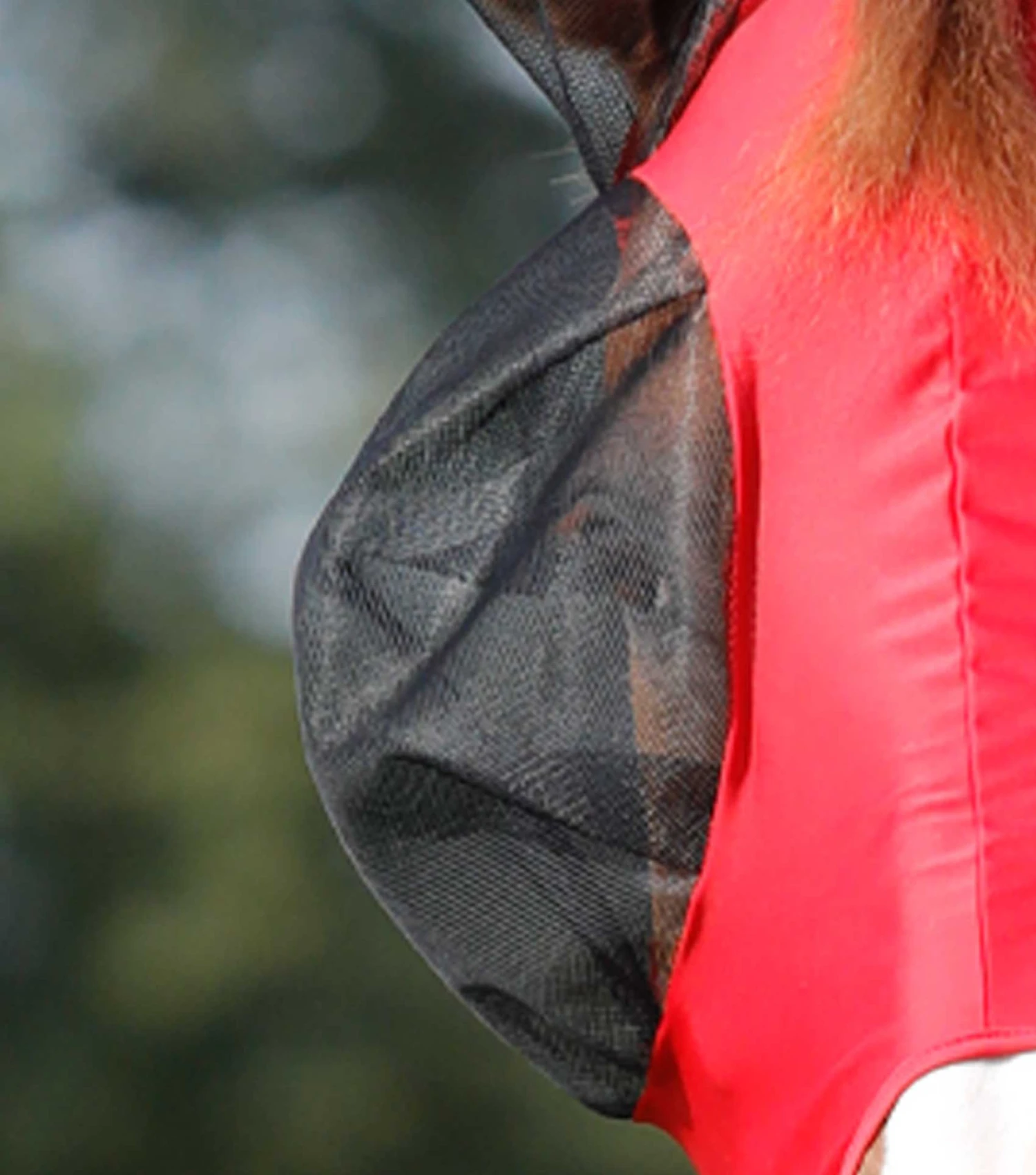 Comfort Tech Lycra Fly Mask Comfort Tech Lycra Fly Mask -Premier Equine Store Comfort Tech Lycra Fly Mask Red 3