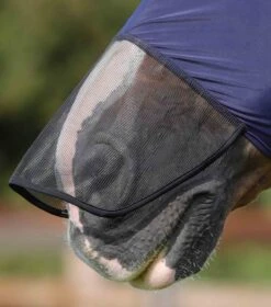 Comfort Tech Lycra Fly Mask Xtra -Premier Equine Store Comfort Tech Xtra Lycra Fly Mask Navy 4