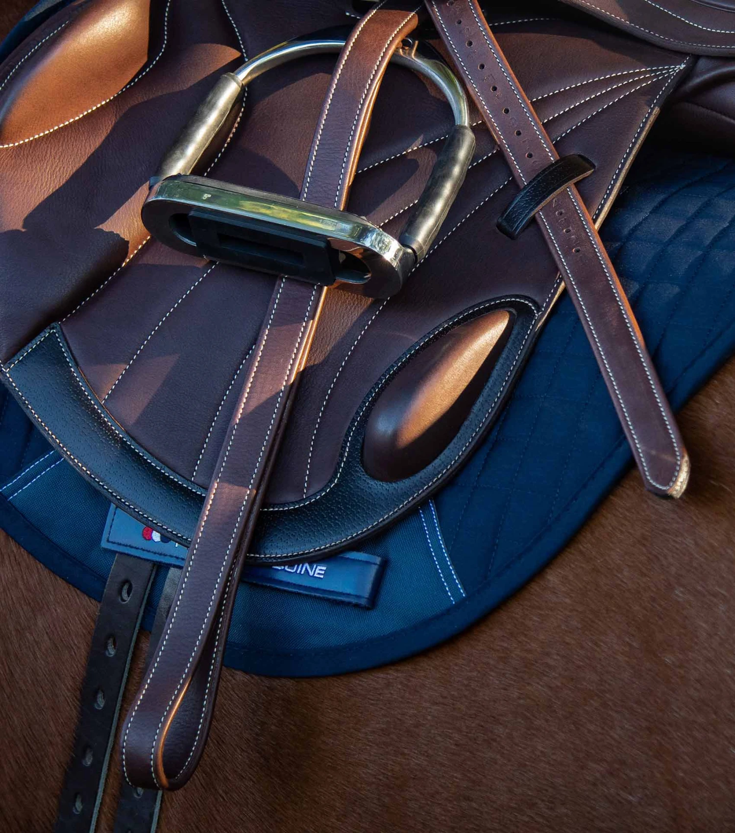 German Aniline Stirrup Leathers German Aniline Stirrup Leathers -Premier Equine Store Deauville Leather Mono Flap Cross Country Saddle Brown Web08