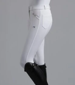 Delta Ladies Full Seat Gel Competition Riding Breeches -Premier Equine Store Delta ladies breeches white 3