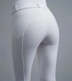 Delta Ladies Full Seat Gel Competition Riding Breeches -Premier Equine Store Delta ladies breeches white 4