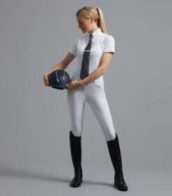 Delta Ladies Full Seat Gel Competition Riding Breeches -Premier Equine Store Delta ladies breeches white 6