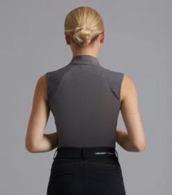 Derina Ladies Technical Sleeveless Riding Top -Premier Equine Store Derina Ladies Technical Sleeveless Riding Top Grey 3