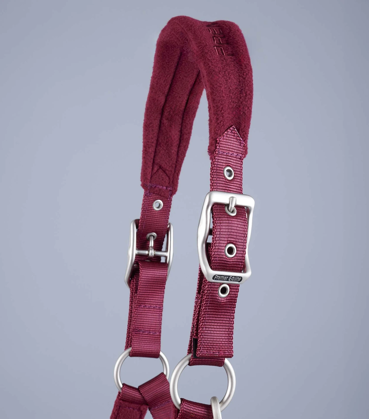 Fleece Padded Horse Head Collar Fleece Padded Horse Head Collar -Premier Equine Store Fleece Padded Horse Head Collar Burgundy 3