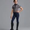 Concerto Girls Riding Tights 1 Concerto Girls Riding Tights -Premier Equine Store Girls Concerto Tights Navy 1