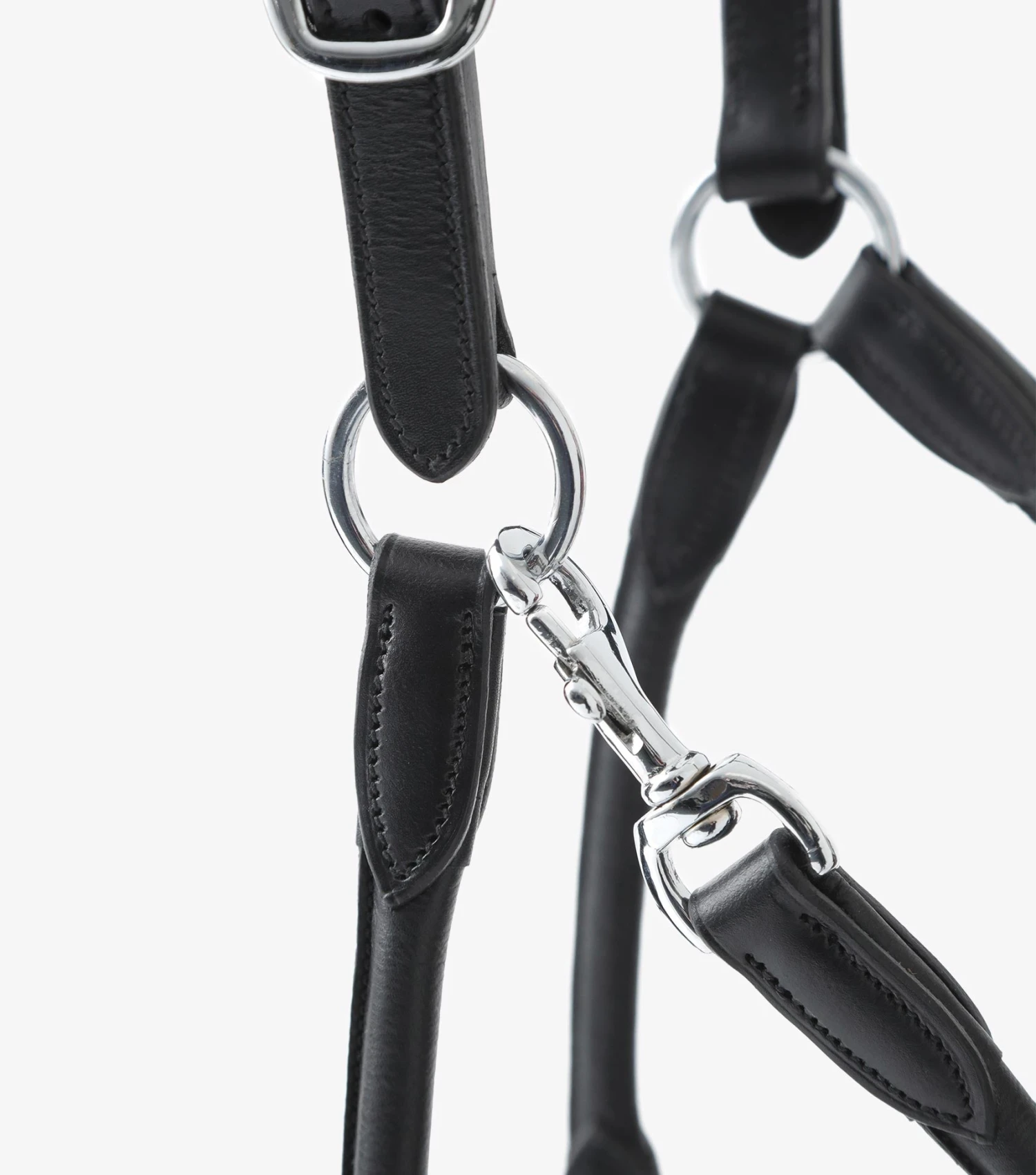 Hennaroso Rolled Anatomic Leather Head Collar Hennaroso Rolled Anatomic Leather Head Collar -Premier Equine Store Hennaroso Rolled Anatomic Leather Headcollar Black 6