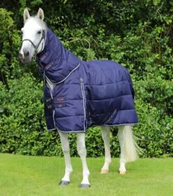 Hydra 200g Stable Rug With Neck Cover -Premier Equine Store Hydra Stable Rug 200 Navy 1