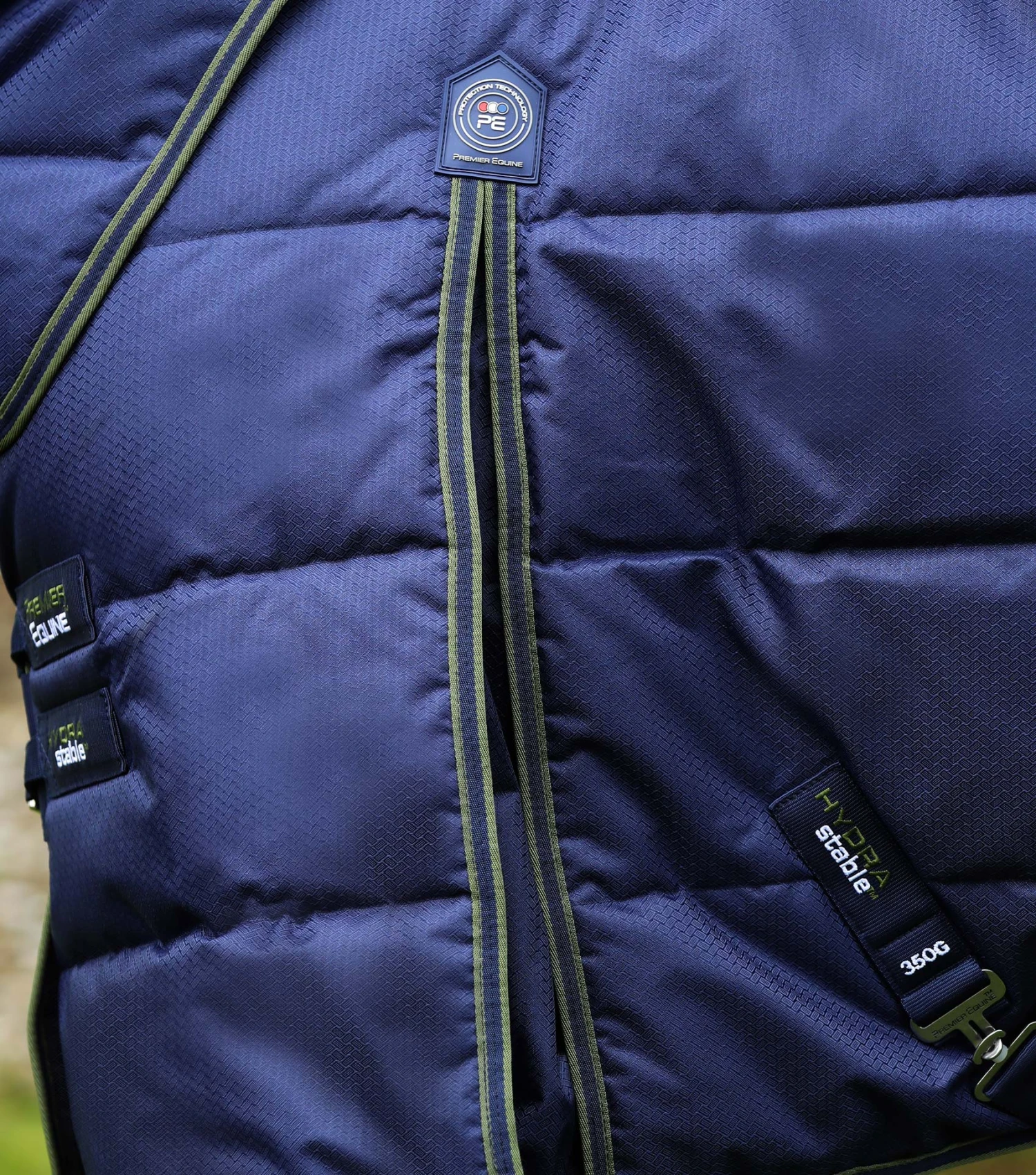 Hydra 350g Stable Rug with Neck Cover Hydra 350g Stable Rug With Neck Cover -Premier Equine Store Hydra Stable Rug 350 Navy 4