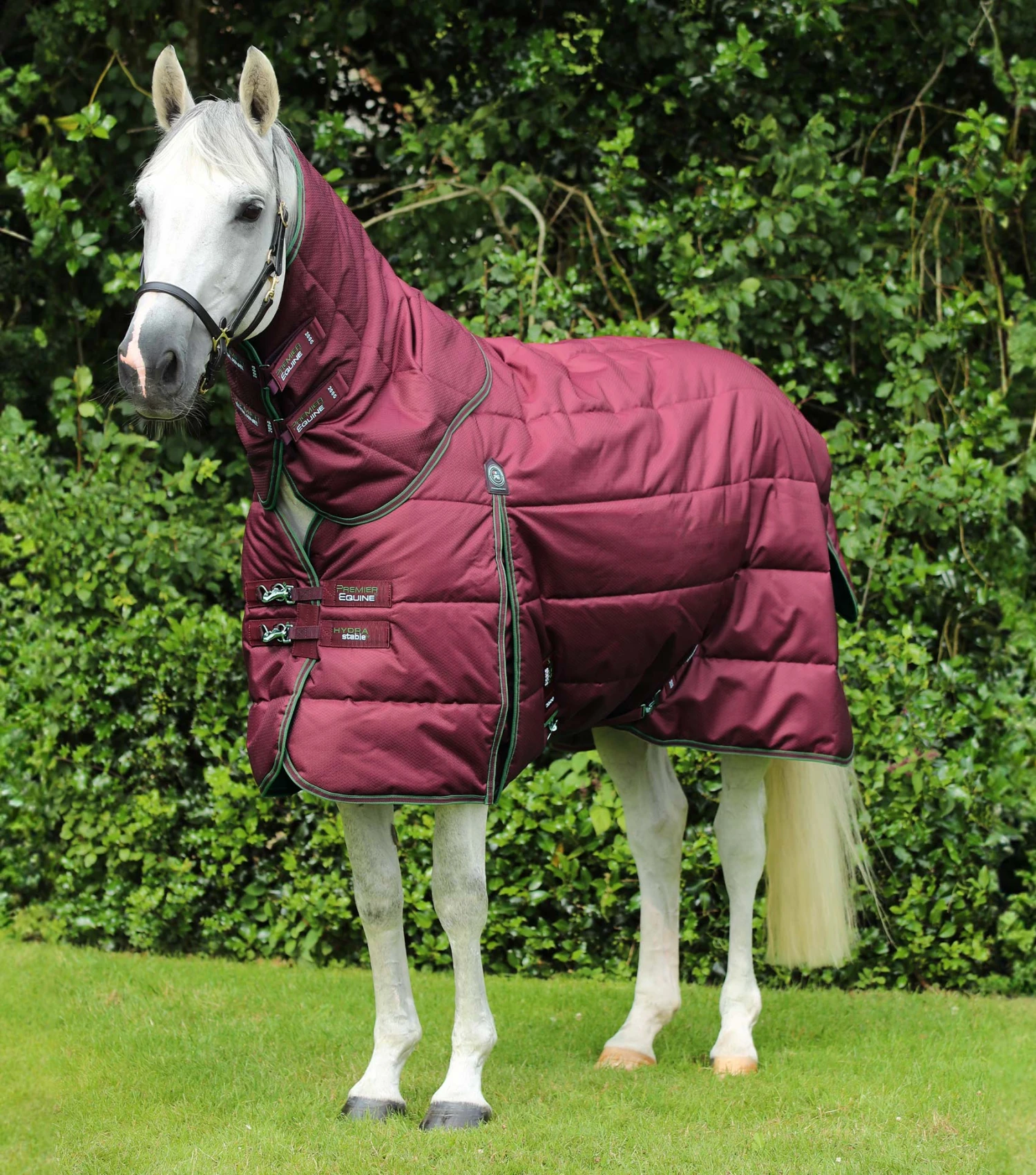Hydra 350g Stable Rug with Neck Cover Hydra 350g Stable Rug With Neck Cover -Premier Equine Store Hydra Stable Rug 350 Wine 1