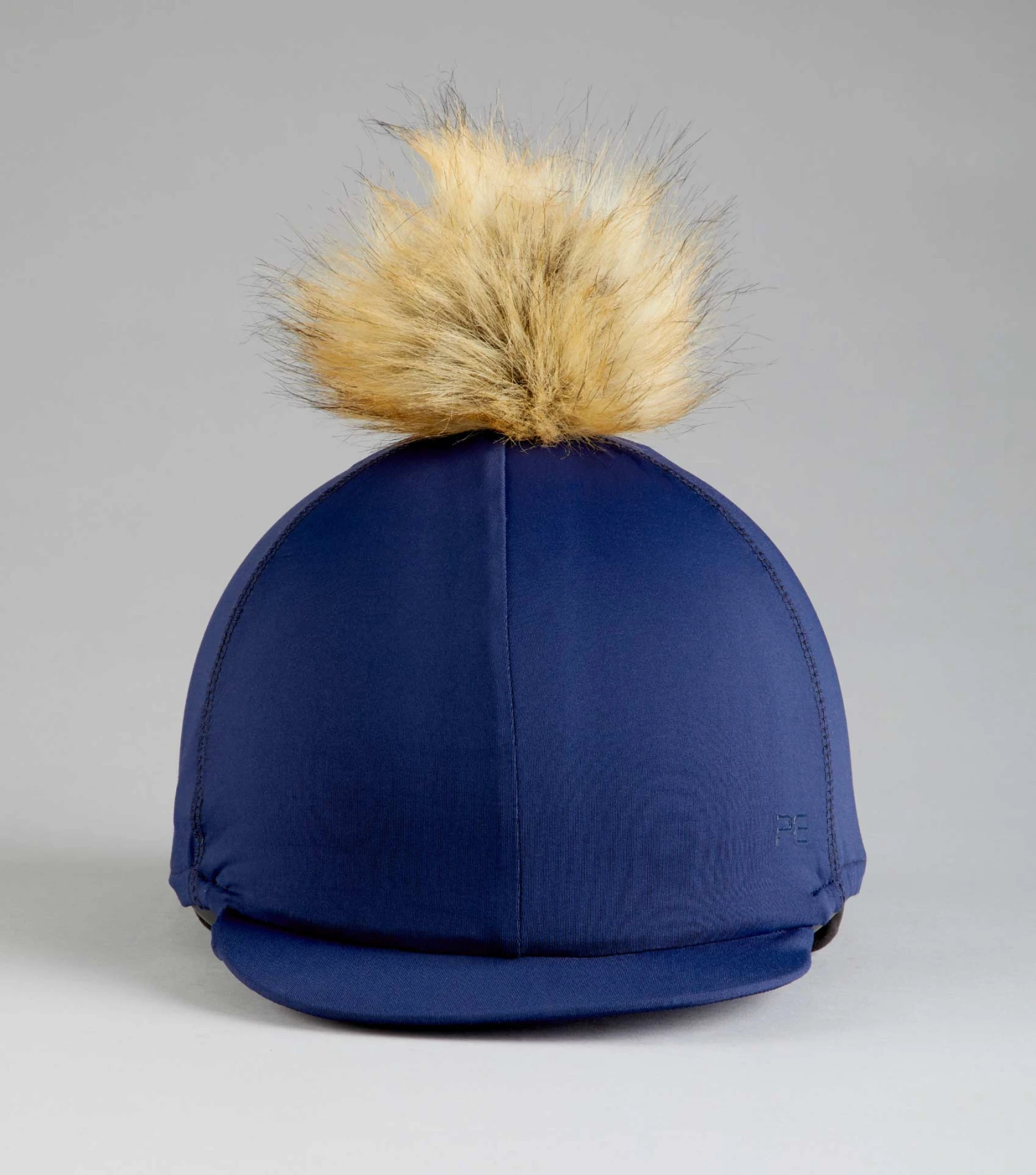 Jersey Hat Silk with Faux Fur Pom Pom Jersey Hat Silk With Faux Fur Pom Pom -Premier Equine Store Jersey Hat Silk with Faux Fur Pom Pom Navy 4