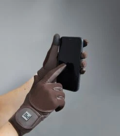 Presa Junior Mesh Riding Gloves 9 Presa Junior Mesh Riding Gloves -Premier Equine Store Junior Presa Brown image2