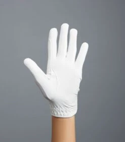 Presa Junior Mesh Competition Riding Gloves -Premier Equine Store Junior Presa White image6