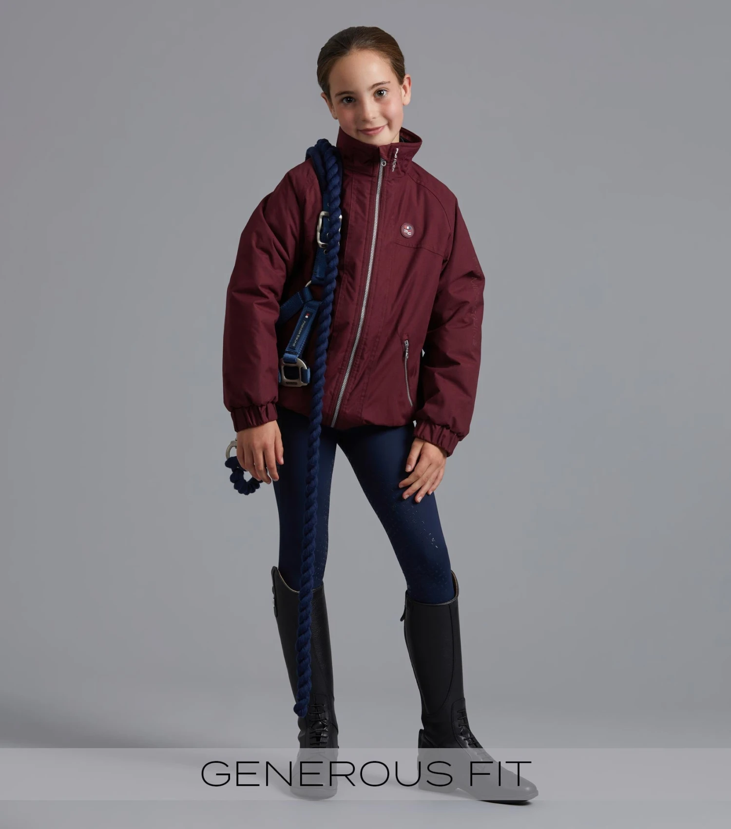 Junior Pro Rider Unisex Riding Jacket Junior Pro Rider Unisex Riding Jacket -Premier Equine Store Kids Pro Rider Unisex Jacket Wine 2