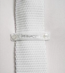 Men's Knitted Tie -Premier Equine Store Knitted Tie White 5