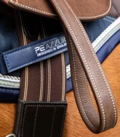 Lizzano Anatomic Leather Stud Girth -Premier Equine Store Lizzano Anatomic Leather Stud Girth Brown3