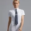 Luciana Ladies Short Sleeve Tie Shirt 2 Luciana Ladies Short Sleeve Tie Shirt -Premier Equine Store Luciana White shirt 1
