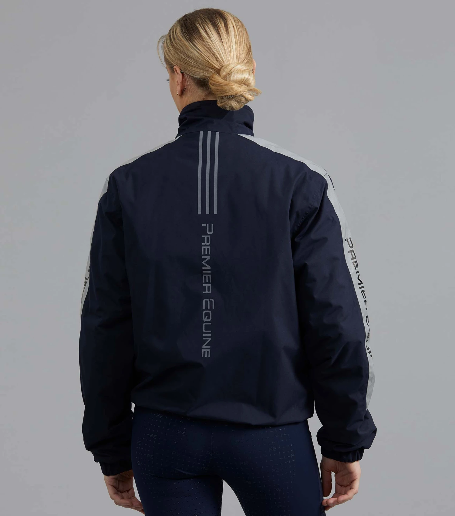 Lumen Reflective Unisex Riding Jacket Lumen Reflective Unisex Riding Jacket -Premier Equine Store LumenWaterproofRidingJacket Navy3