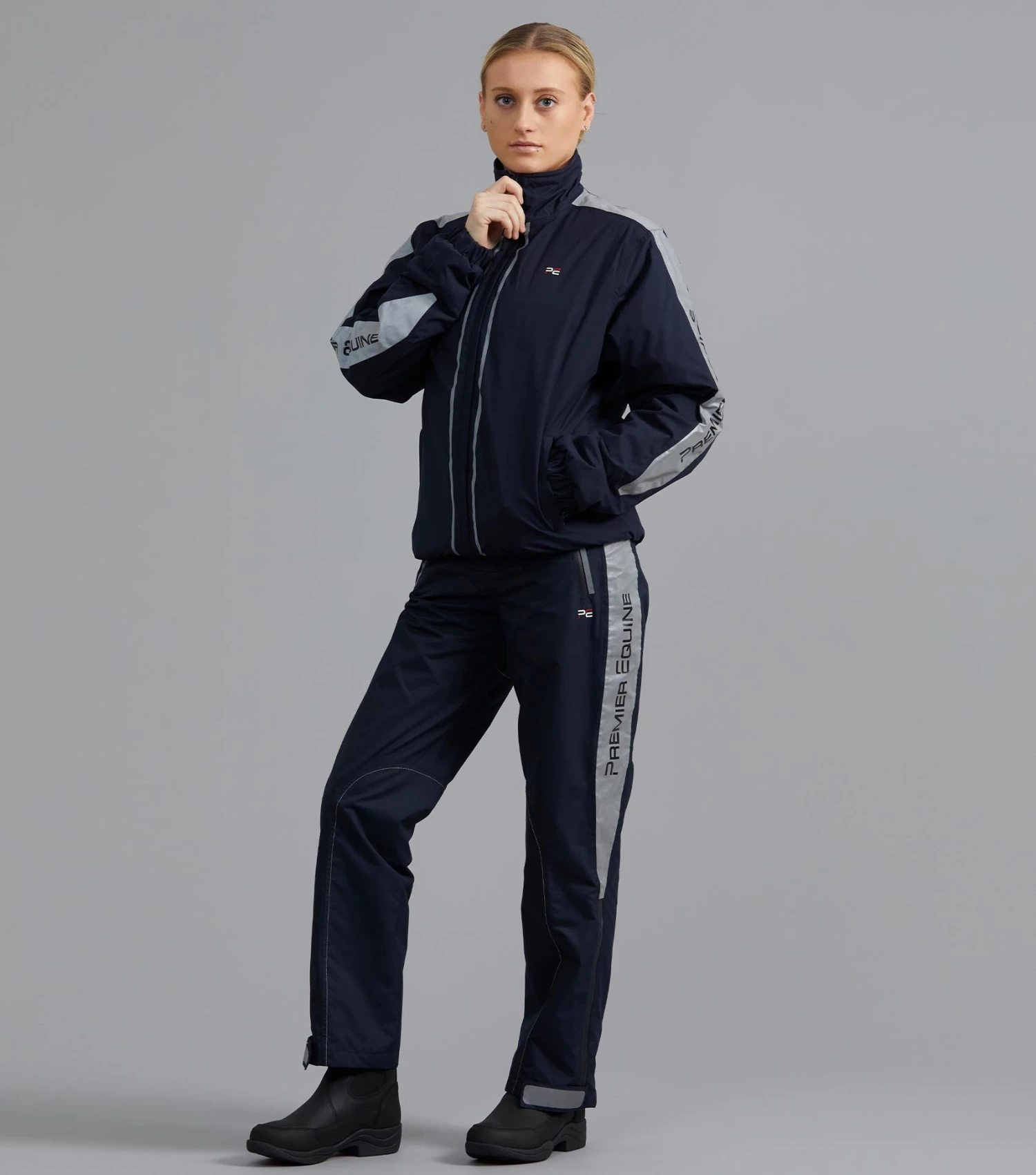 Lumen Reflective Unisex Riding Trousers Lumen Reflective Unisex Riding Trousers -Premier Equine Store LumenWaterproofRidingTrousers Navy6