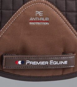 Merino Wool Saddle Pad - GP/Jump Numnah 18 Merino Wool Saddle Pad - GP/Jump Numnah -Premier Equine Store Merino Wool Half Lined GP Jump Numnah Brown 2