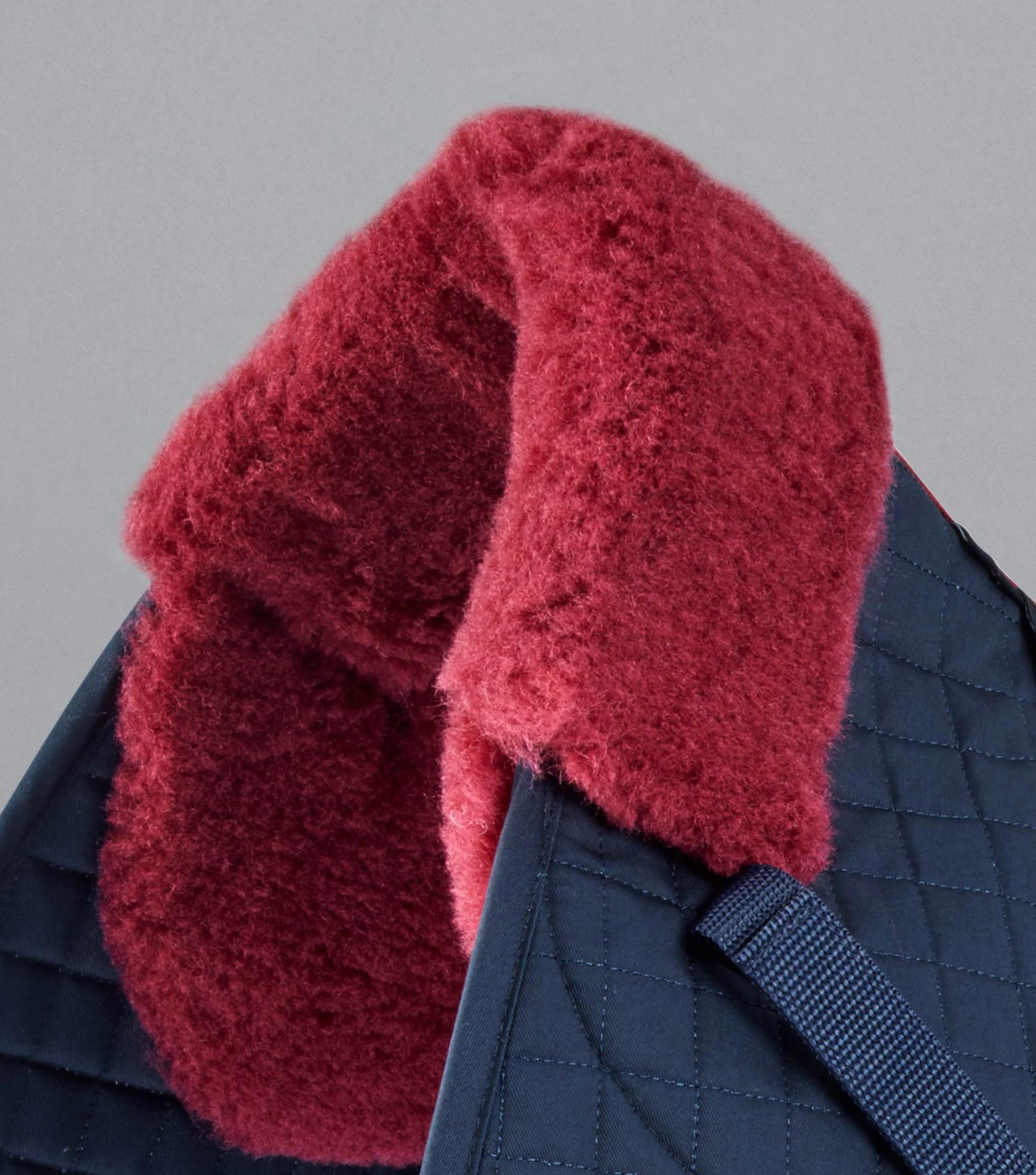 Merino Wool Saddle Pad - GP/Jump Numnah Merino Wool Saddle Pad - GP/Jump Numnah -Premier Equine Store Merino Wool Half Lined GP Jump Numnah Navy Burgundy 3