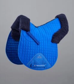 Merino Wool Saddle Pad - GP/Jump Numnah 20 Merino Wool Saddle Pad - GP/Jump Numnah -Premier Equine Store Merino Wool Half Lined GP Jump Numnah Royal Blue Navy 1