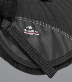 Merino Wool Saddle Pad - Half Pad -Premier Equine Store Merino Wool Half Pad Black Black 5