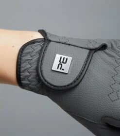 Metaro Ladies Riding Gloves -Premier Equine Store Metaro Glove Grey 3
