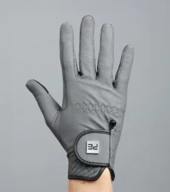 Metaro Ladies Riding Gloves -Premier Equine Store Metaro Glove Grey 5
