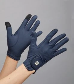 Metaro Ladies Riding Gloves -Premier Equine Store Metaro Glove Navy 1