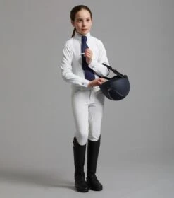 Tessa Girls Long Sleeve Show Shirt 7 Tessa Girls Long Sleeve Show Shirt -Premier Equine Store MiniTessaLongSleeveTieShowShirt White 6 5d9e307a c504 4605 b4ba ef549339d2db