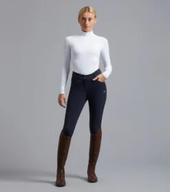 Moneta Ladies Riding Breeches 8 Moneta Ladies Riding Breeches -Premier Equine Store Moneta Ladies Full Seat Gel Riding Breeches Navy 1