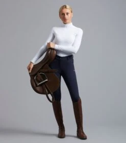 Moneta Ladies Riding Breeches 9 Moneta Ladies Riding Breeches -Premier Equine Store Moneta Ladies Full Seat Gel Riding Breeches Navy 2