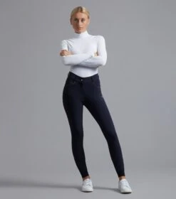Moneta Ladies Riding Breeches 13 Moneta Ladies Riding Breeches -Premier Equine Store Moneta Ladies Full Seat Gel Riding Breeches Navy 6