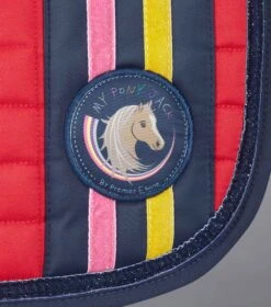 My Pony Jack Cotton GP/Jump Glitter Saddle Pad -Premier Equine Store My Pony Jack GP Jump Saddle Pad Red 3