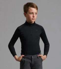 Junior Ombretta Technical Riding Top -Premier Equine Store Ombretta Junior Base Layer Black 1