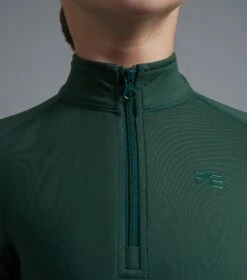 Junior Ombretta Technical Riding Top -Premier Equine Store Ombretta Junior Base Layer Green 3