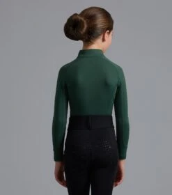 Junior Ombretta Technical Riding Top -Premier Equine Store Ombretta Junior Base Layer Green 4