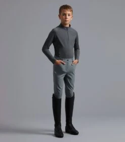 Junior Ombretta Technical Riding Top -Premier Equine Store Ombretta Junior Base Layer Grey 2