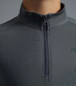 Junior Ombretta Technical Riding Top -Premier Equine Store Ombretta Junior Base Layer Grey 3