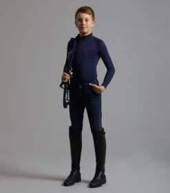 Junior Ombretta Technical Riding Top -Premier Equine Store Ombretta Junior Base Layer Navy 2