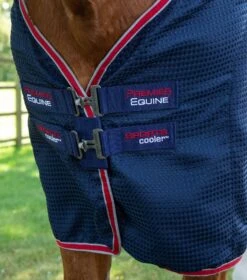 Premier Equine Sports Cooler Rug -Premier Equine Store PE Sport Cooler Rug Navy 3