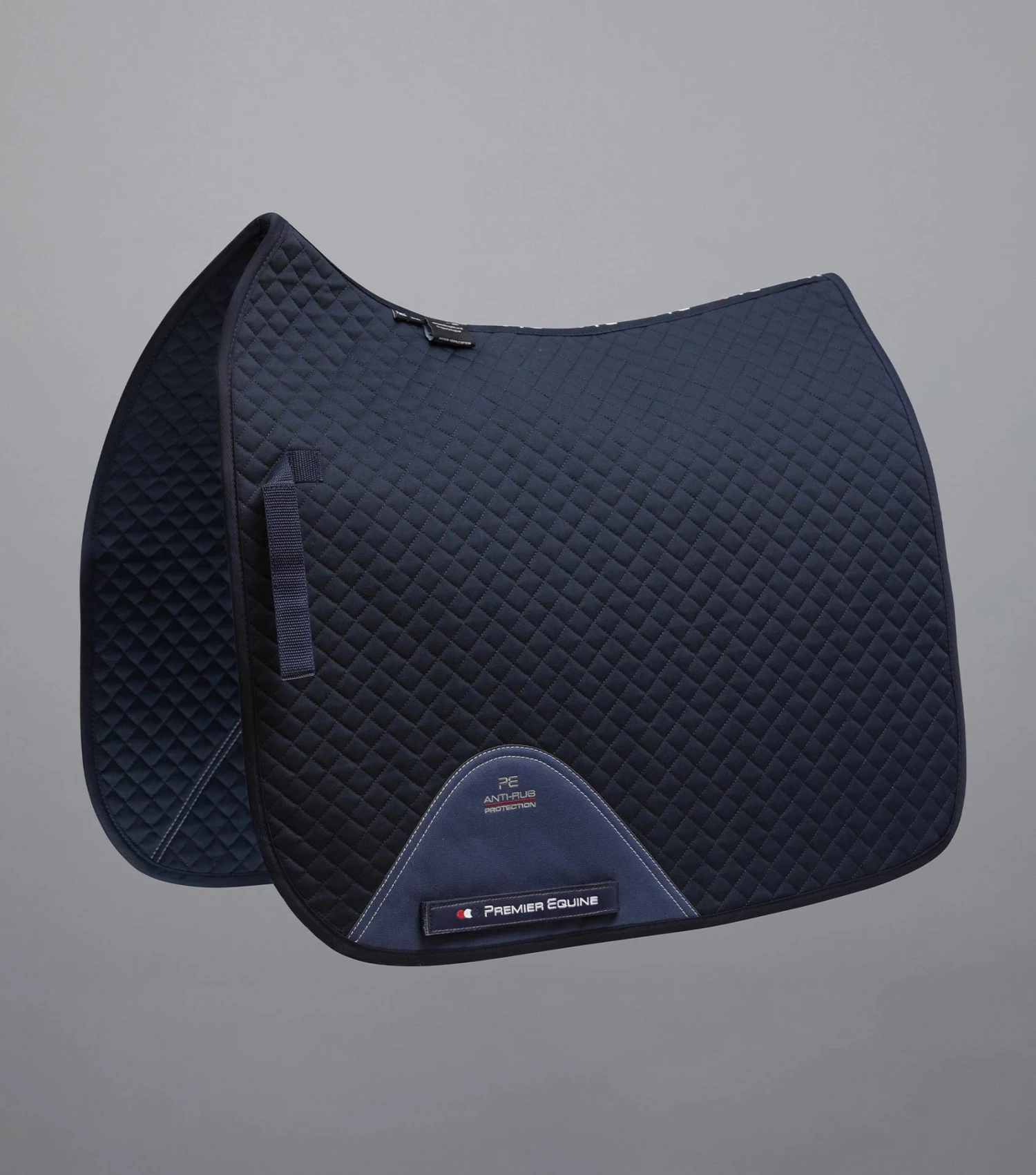 Pony Plain Cotton Dressage Square Pony Plain Cotton Dressage Square -Premier Equine Store Plain Cotton Dressage Square Navy 1
