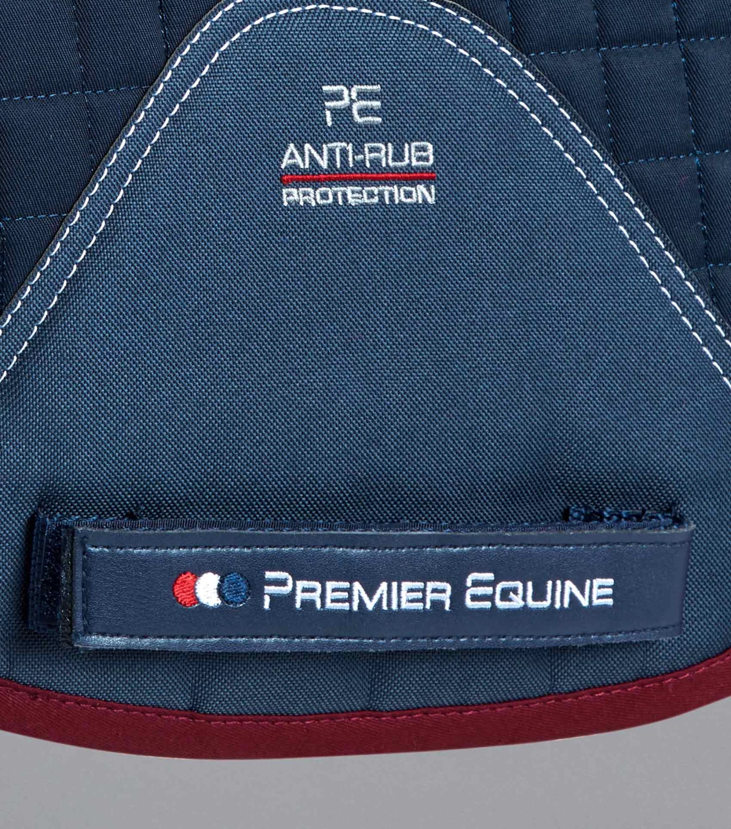 Pony Close Contact Merino Wool Half Lined European GP/ Jump Square Pony Close Contact Merino Wool Half Lined European GP/ Jump Square -Premier Equine Store Pony CC Merino Wool European GP Jump Navy Burgundy 5