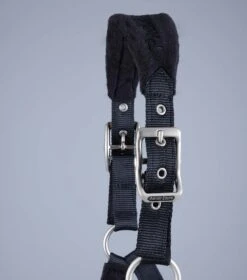 Fleece Padded Pony Head Collar 10 Fleece Padded Pony Head Collar -Premier Equine Store Pony Padded Fleece Head Collar Black 3