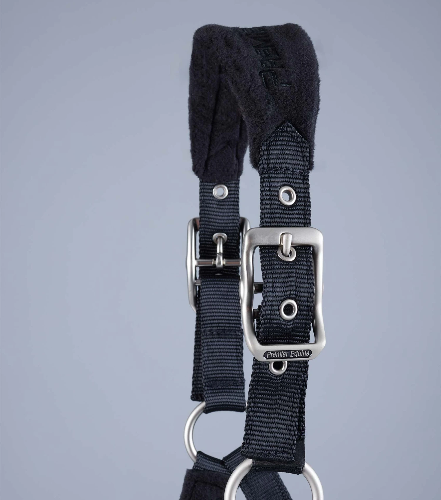 Fleece Padded Pony Head Collar Fleece Padded Pony Head Collar -Premier Equine Store Pony Padded Fleece Head Collar Black 3