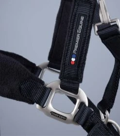 Fleece Padded Pony Head Collar 11 Fleece Padded Pony Head Collar -Premier Equine Store Pony Padded Fleece Head Collar Black 4