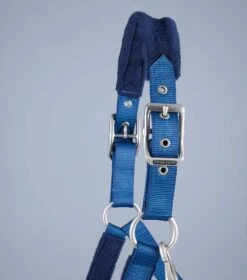 Fleece Padded Pony Head Collar 16 Fleece Padded Pony Head Collar -Premier Equine Store Pony Padded Fleece Head Collar Navy 3